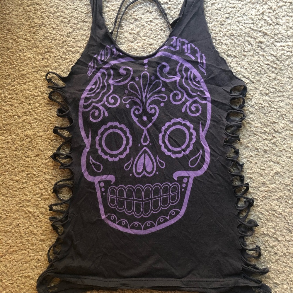 DIY Sugar Skull Tank Top